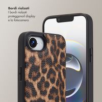 Selencia Cover per telefono Nova con cordino e portacarte Apple iPhone 17e / 16e - Leopard