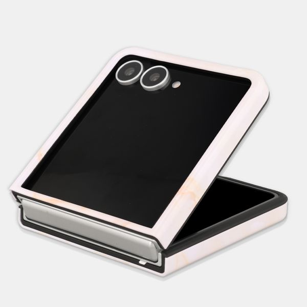 Selencia Cover posteriore Vivid con MagSafe Samsung Galaxy Z Flip 8 - Golden Beige Marble