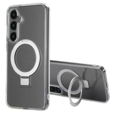 Accezz Cover con anello e supporto con MagSafe Samsung Galaxy S24 Plus - Trasparente