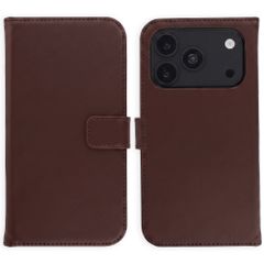 Selencia Cover a libro in vera pelle Apple iPhone 18 Pro / 17 Pro - Marrone