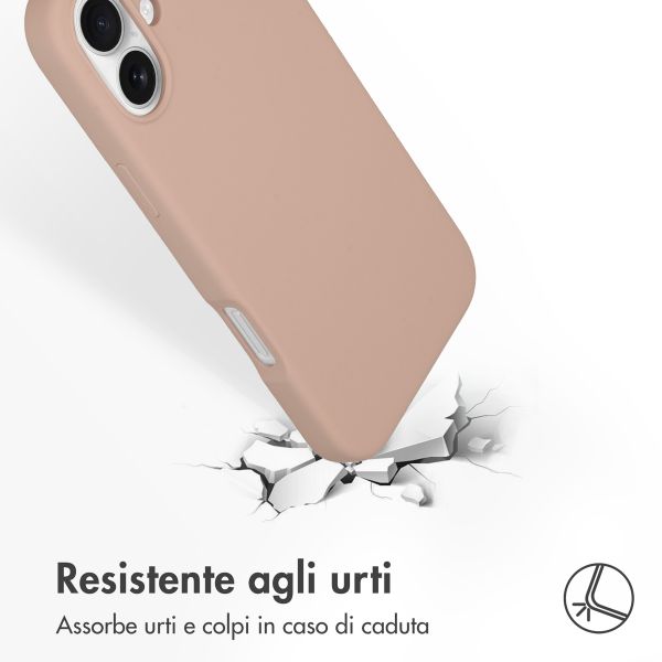 Accezz Cover in silicone liquido con MagSafe Apple iPhone 16 Plus - Rosa