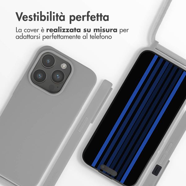 imoshion Cover in Silicone con Cordino Apple iPhone 15 Pro - Grigio chiaro