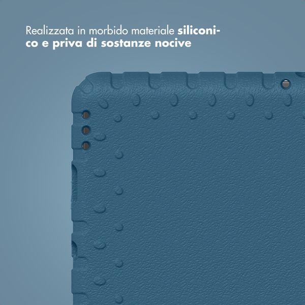 imoshion Cover Posteriore Kidsproof con Maniglia Samsung Galaxy Tab A11 / A9 8.7 pollici - Blu scuro