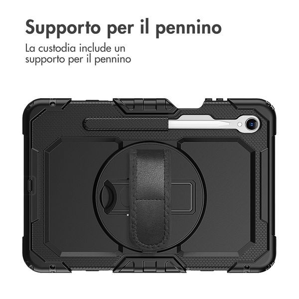 Accezz Cover Posteriore Resistente con tracolla Samsung Galaxy Tab S11 Ultra - Nero