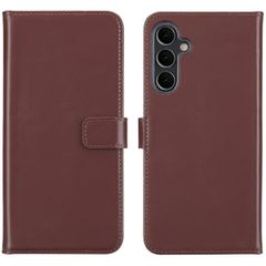 Selencia Cover a libro in vera pelle Samsung Galaxy A16 - Marrone scuro