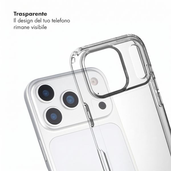 Selencia Cover con ganci removibili Apple iPhone 18 Pro / 17 Pro - Trasparente