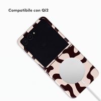 Selencia Cover posteriore Vivid con MagSafe Samsung Galaxy Z Flip 8 - Art Wave Black