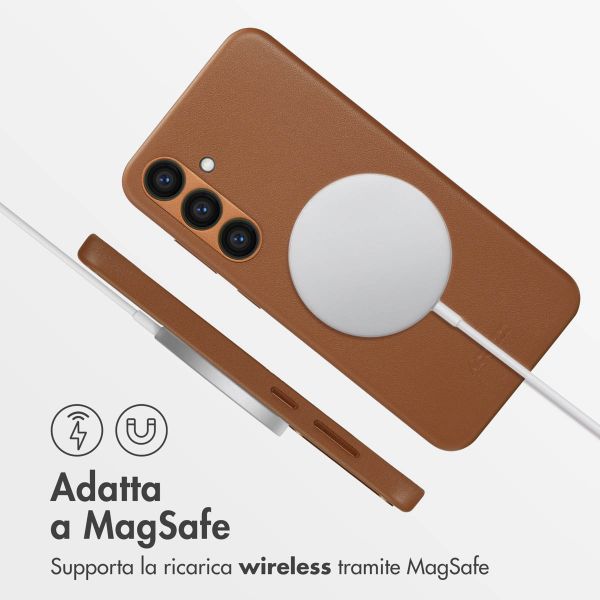 Accezz Cover in Pelle con MagSafe Samsung Galaxy S24 Plus - Sienna Brown