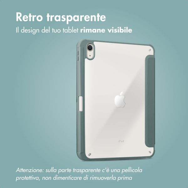 imoshion Cover Origami Apple iPad 11 (2025) 11 pollici A16 / iPad 10 (2022) 10.9 pollici - Verde scuro