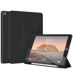 Accezz Cover a libro in silicone Smart Apple iPad 9 (2021) 10.2 pollici / iPad 8 (2020) 10.2 pollici / iPad 7 (2019) 10.2 pollici - Nero