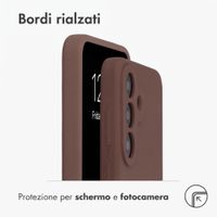 Accezz Cover in silicone liquido con MagSafe Samsung Galaxy S26 FE - New Tea Brown