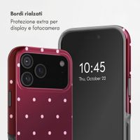 Selencia Cover Posteriore Vivid Apple iPhone 17 Pro Max - Happy Dots Burgundy