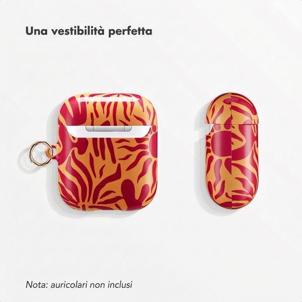 Selencia Cover Vivid  Apple Airpods 1 / 2 - Tropical Vibes Apricot