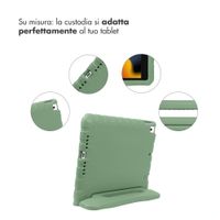 imoshion Cover Antishoc Speciale Bambini con Manico iPad 10.2 (2019 / 2020 / 2021) - Oliva