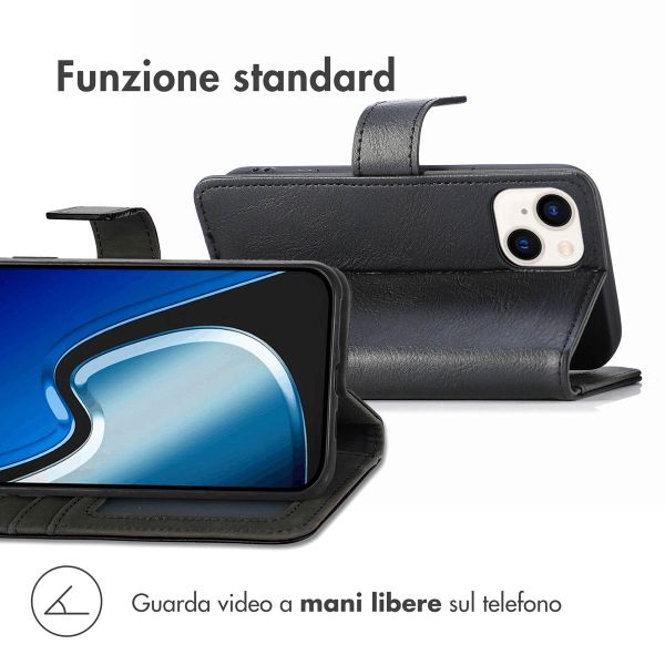 imoshion Cover a libro di Lusso Apple iPhone 15 Plus - Nero