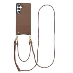 Selencia Cover per telefono Nova con cordino e portacarte Samsung Galaxy S25 FE - Mocha Brown