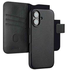 Accezz Cover in pelle 2 in 1 con MagSafe Apple iPhone 16 - Onyx Black