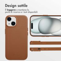 Accezz Cover in Pelle con MagSafe Apple iPhone 15 - Sienna Brown