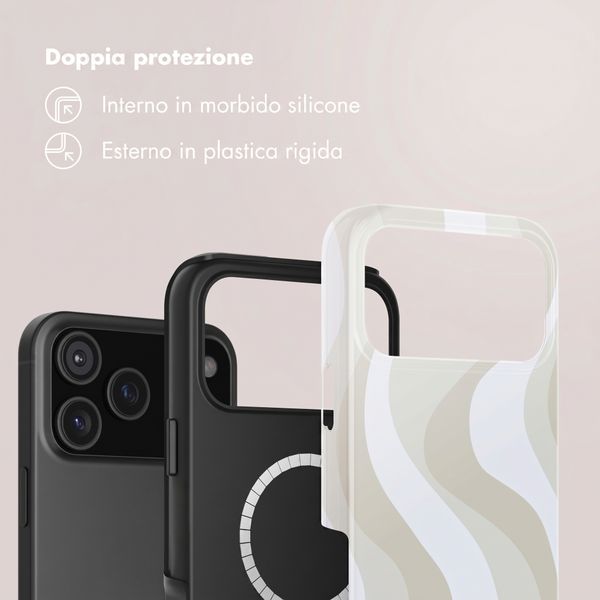 Selencia Cover posteriore Vivid con MagSafe Apple iPhone 18 Pro / 17 Pro - Desert Waves Beige