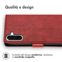 imoshion Cover a libro di Lusso Samsung Galaxy A36 - Rosso