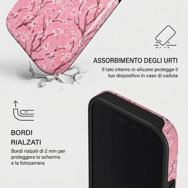 Burga Cover Posteriore Resistente con MagSafe Apple iPhone 16 - Sakura