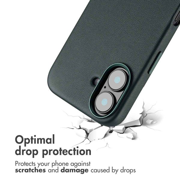 Accezz Cover in Pelle con MagSafe Apple iPhone 16 - Cedar Green