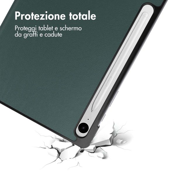 imoshion Cover a libro Trifold Samsung Galaxy Tab S9 11.0 pollici / S10 Lite / S10 FE / S9 FE 10.9 pollici - Verde scuro