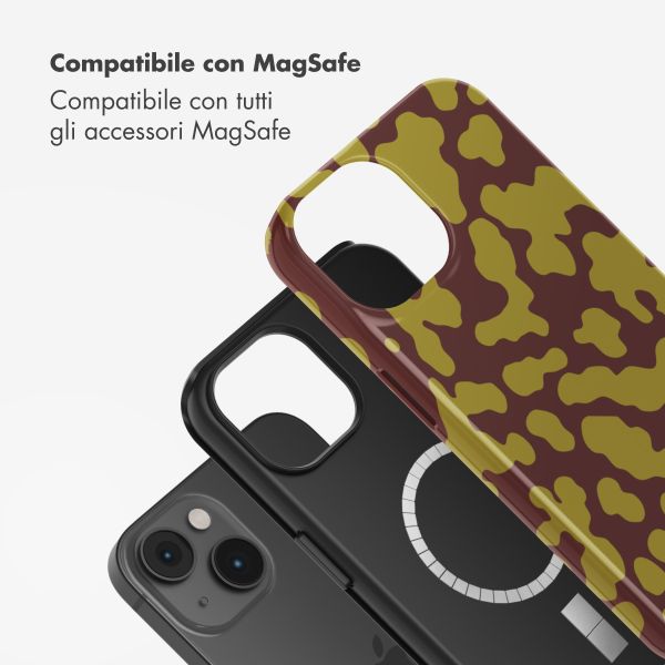 Selencia Cover posteriore Vivid con MagSafe Apple iPhone 14 - Moo'd Olive Dust
