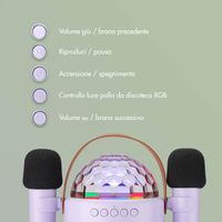 imoshion Sing & Shine Karaoke Set - Altoparlante e 2 microfoni - Lavender Lilac