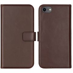 Selencia Cover a libro in vera pelle Apple iPhone SE (2022 / 2020) / 8 / 7 / 6(s) - Marrone