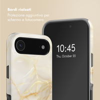 Selencia Cover posteriore Vivid con MagSafe Apple iPhone Air - Golden Beige Marble