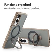 Accezz Cover con anello e supporto con MagSafe Samsung Galaxy S25 Edge - Marrone
