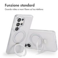 Accezz Cover con anello e supporto con MagSafe Samsung Galaxy S26 Ultra - Trasparente