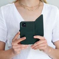 Selencia Cover a libro in vera pelle Apple iPhone 12 Mini - Verde