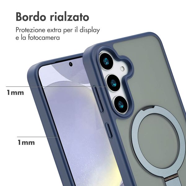 Accezz Cover con anello e supporto con MagSafe Samsung Galaxy S25 Plus - Blu