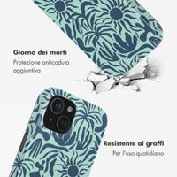 Selencia Cover posteriore Vivid con MagSafe Apple iPhone 15 - Tropical Vibes Light Blue