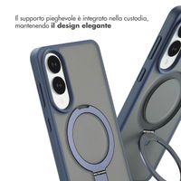 Accezz Cover con anello e supporto con MagSafe Samsung Galaxy S25 Edge - Blu
