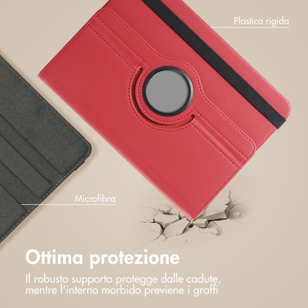 imoshion Cover Girevole a 360° Samsung Galaxy Tab A11 Plus - Rosso