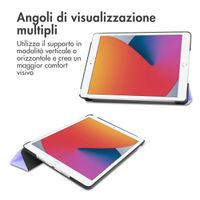imoshion Cover a libro Trifold Apple iPad 9 (2021) 10.2 pollici / iPad 8 (2020) 10.2 pollici / iPad 7 (2019) 10.2 pollici - Lilla