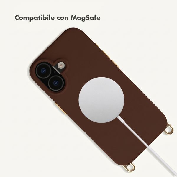 Selencia Cover posteriore Rivièra con MagSafe con ganci rimovibili Apple iPhone 17 - Choco Brown