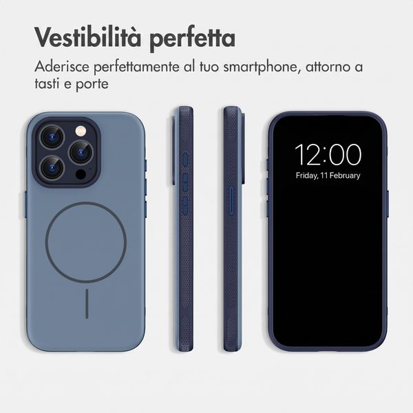 imoshion Cover posteriore Color con Thin MagSafe Ring Apple iPhone 15 Pro - Blu scuro