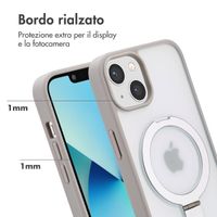 Accezz Cover con anello e supporto con MagSafe Apple iPhone 13 - Grigio
