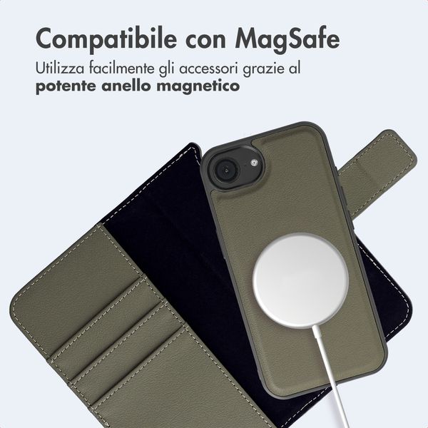 imoshion Cover a libro di lusso 2-in-1 rimovibile Apple iPhone 17e / 16e - Verde