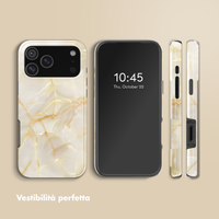 Selencia Cover posteriore Vivid con MagSafe Apple iPhone 17 Pro Max - Golden Beige Marble