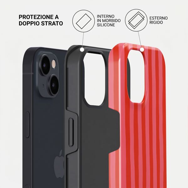 Burga Cover Posteriore Resistente con MagSafe Apple iPhone 13 - Pomegranate