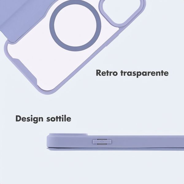 imoshion Bookcase trasparente con MagSafe Apple iPhone 15 - Lilla