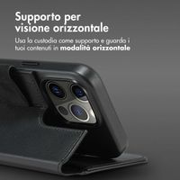Accezz Cover in pelle 2 in 1 con MagSafe Apple iPhone 14 Pro - Onyx Black