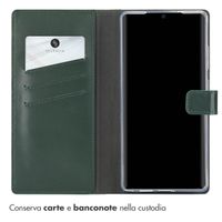 Selencia Cover a libro in vera pelle Samsung Galaxy S25 Ultra - Verde