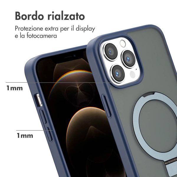 Accezz Cover con anello e supporto con MagSafe Apple iPhone 13 Pro Max - Blu