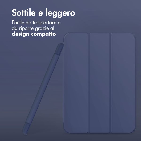 Accezz Cover a libro in silicone Smart Samsung Galaxy Tab A11 Plus / A9 Plus - Blu scuro